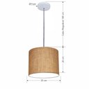 Ver imagem 2 de Lustre Luminária Pendente Vivare Free Lux Pe-4107br Cúpula em Tecido 25x20cm