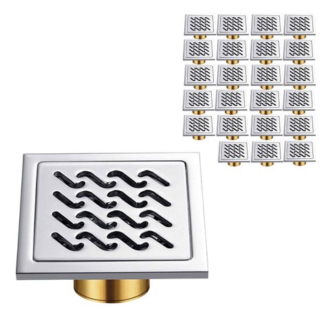 Ralo Inox 10x10 Anti Odor Kit 23 Uni Banheiro Lavabo Quintal Varanda Anti Inseto Jardim Casa Resiste