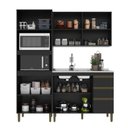 Ver imagem 3 de Cozinha Modulada Cecília 7 Portas 3 Gavetas 190cm Preto J Carvalho