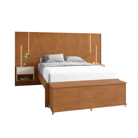 Baú Banco Luca Cedro - Casa D Móveis