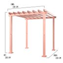 Ver imagem 3 de Pergolado para Jardim Piscina 220 x 220 Cm Madeira Maciça Eucalipto Natural - Made