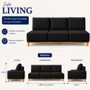 Ver imagem 3 de Sofá Atenas Fixo 220cm - Preto