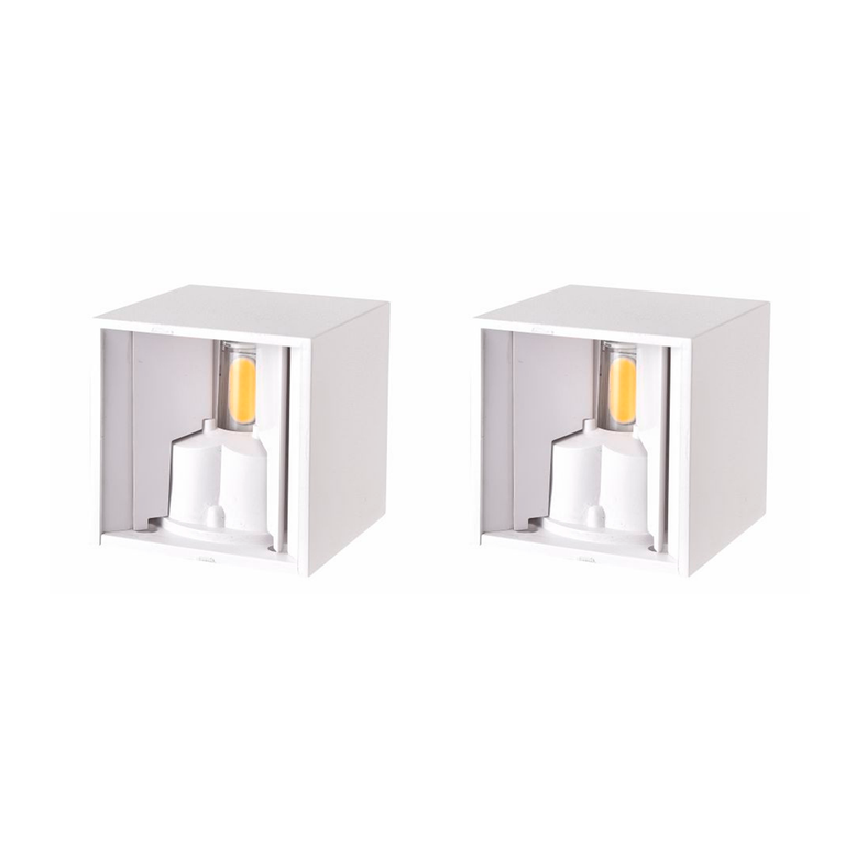 Arandela Mini Led 2w 3000k Facho Ajustável Branca - Áreas Internas
