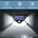 Ver imagem 5 de Luminária Solar de Parede com 100 Leds Sensor de Presença Lâmpada para Jardim e Área Externa