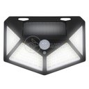 Ver imagem 2 de Luminária Solar de Parede com 100 Leds Sensor de Presença Lâmpada para Jardim e Área Externa