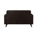 Ver imagem 3 de Sofá para Escritório 02 Lugares Slim Roma – Design Retrô com Pés Palito - Corino Café - 62401