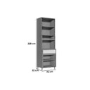 Ver imagem 2 de Cozinha Modulada Nesher Condessa Paneleiro Condessa C/ 4 Portas e 1 Gaveta 70cm Carvalho/cinza -