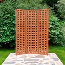 Ver imagem 2 de Biombo 3 Folhas 137cm x 179cm Ecograndis Jardim Marrom/Jatobá