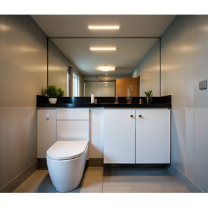 Gabinete Banheiro 2 Portas Branco 100%mdf Prateleira Interna Banheiros Pequenos