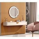 Ver imagem 1 de Aparador Nicho Suspenso Sala com Gaveta Cor Off White - Jb Móveis