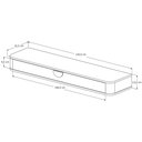 Ver imagem 4 de Aparador Nicho Suspenso Sala com Gaveta Cor Off White - Jb Móveis