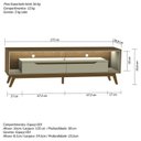 Ver imagem 3 de Rack Retrô para TV até 65 Polegadas com LED MDF 175cm Pés em Madeira Maciça Duo