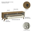 Ver imagem 5 de Rack Retrô para TV até 65 Polegadas com LED MDF 175cm Pés em Madeira Maciça Duo