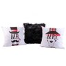 Kit Capas de Almofadas Miss e Mister Vermelho Plush 03 Peças - 45cm X 45cm - 1