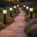 Ver imagem 3 de Jogo 8 Balizadores Modena Luminárias de Chão Jardim Quintal Dital Poste Bivolt E27