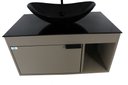 Ver imagem 4 de Gabinete Armário Banheiro 60cm Cuba Oval Preta