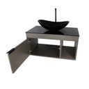 Ver imagem 3 de Gabinete Armário Banheiro 60cm Cuba Oval Preta