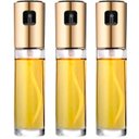 Ver imagem 1 de Kit 3 Porta Azeite Vinagre Spray Galheteiro Dosador Aço Inox 100ml