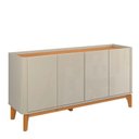 Ver imagem 6 de Buffet Balcão 160cm Sala com 4 Portas Flip 1.6 Patrimar Off White/cinamomo