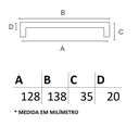 Ver imagem 2 de Puxador Rezzo Il 818 - Polido - 128mm