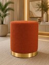 Ver imagem 1 de Puff Rodapé Dourado, Cor Terracota Boucle - Let Móveis