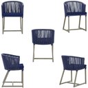 Ver imagem 5 de Mesa com 4 Cadeiras e Noronha Estofado 10 Trama Original Azul