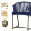 Ver imagem 4 de Mesa com 4 Cadeiras e Noronha Estofado 10 Trama Original Azul