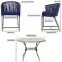 Ver imagem 2 de Mesa com 4 Cadeiras e Noronha Estofado 10 Trama Original Azul
