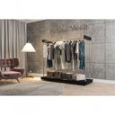 Ver imagem 2 de Kit 3 Araras Closet Expositor de Roupas com Rodízios Aço Cromado Preto - Ideal