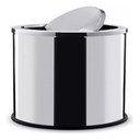 Ver imagem 1 de Lixeira 30 Litros Inox Basculante Grande Tampa Giratoria Cesto de Lixo Prata Escritorio Banheiro Coz
