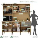 Ver imagem 5 de Armário de Cozinha 6 Portas 2 Gavetas New Topázio Cinza/Jequitibá/Granizo