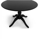 Ver imagem 3 de Mesa Redonda Madeira Maciça Pé Central Torneado 4 Lugares Gardênia Yescasa Preto