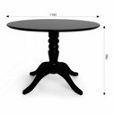 Ver imagem 2 de Mesa Redonda Madeira Maciça Pé Central Torneado 4 Lugares Gardênia Yescasa