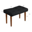 Ver imagem 3 de Puff Banqueta Pés Palito Retangular Penteadeira Varias Cores - Preto