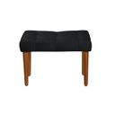 Ver imagem 2 de Puff Banqueta Pés Palito Retangular Penteadeira Varias Cores - Preto