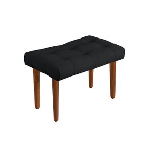 Puff Banqueta Pés Palito Retangular Penteadeira Varias Cores - Preto