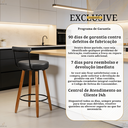 Ver imagem 6 de Kit 3 Banquetas Alta 60cm Giratória Viena c/ Encosto 4 Pés Ilha Gourmet Balcão Bancada Corino Preto