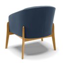 Ver imagem 5 de Kit 02 Poltronas Stella Suede Azul Marinho Base Madeira Castanho - D’Rossi