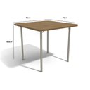 Ver imagem 4 de Mesa de Cozinha Sena c/ Tampo 90cm Niquel/Nogueira - Kappesberg