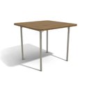 Ver imagem 1 de Mesa de Cozinha Sena c/ Tampo 90cm Niquel/Nogueira - Kappesberg