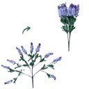 Ver imagem 3 de Kit 18 Arranjos de Lavanda Branca Artificial – Sofisticação e Estilo Duradouro