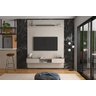 Painel Ripado Frisado com Bancada para Sala Tv de até 75 Polegadas Oslo/atlas Lukaliam:off White/jeq - 1