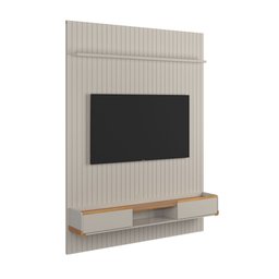 Painel Ripado Frisado com Bancada para Sala Tv de até 75 Polegadas Oslo/atlas Lukaliam:off White/jeq - 3