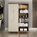 Ver imagem 1 de Armário Multiuso 2 Portas 4 Gavetas Lisboa Valdemóveis