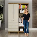 Ver imagem 7 de Armário Multiuso 2 Portas 4 Gavetas Lisboa Valdemóveis