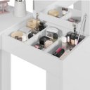 Ver imagem 6 de Escrivaninha Mesa Escritório Penteadeira em L Porta Objetos 135x82cm Jade