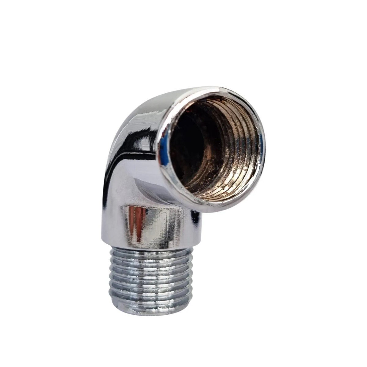 Joelho Cotovelo Curva Metal Crômado Macho X Fêmea 1/2 X 90° - 1