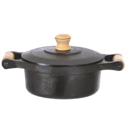 Caçarola Ferro Fundido 2 Alças Madeira Tampa Ferro 2,8 L - 1