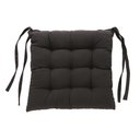 Ver imagem 1 de Kit com 4 Almofada de Cadeira Futton com Amarração 40x40cm - Preto