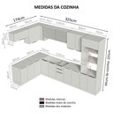 Ver imagem 4 de Armário de Cozinha Completa de Canto 499cm Rustic/Branco Stella Madesa 03